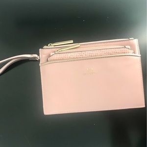 H by Halston Pink wristlet with extra slide in pouch